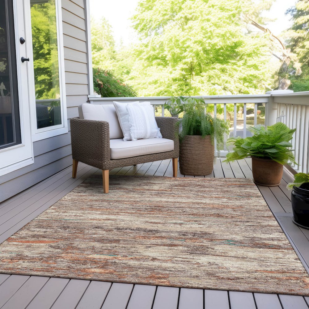 Machine Washable Indoor/Outdoor Chantille Terracotta 2'6" x 3'10" Rug