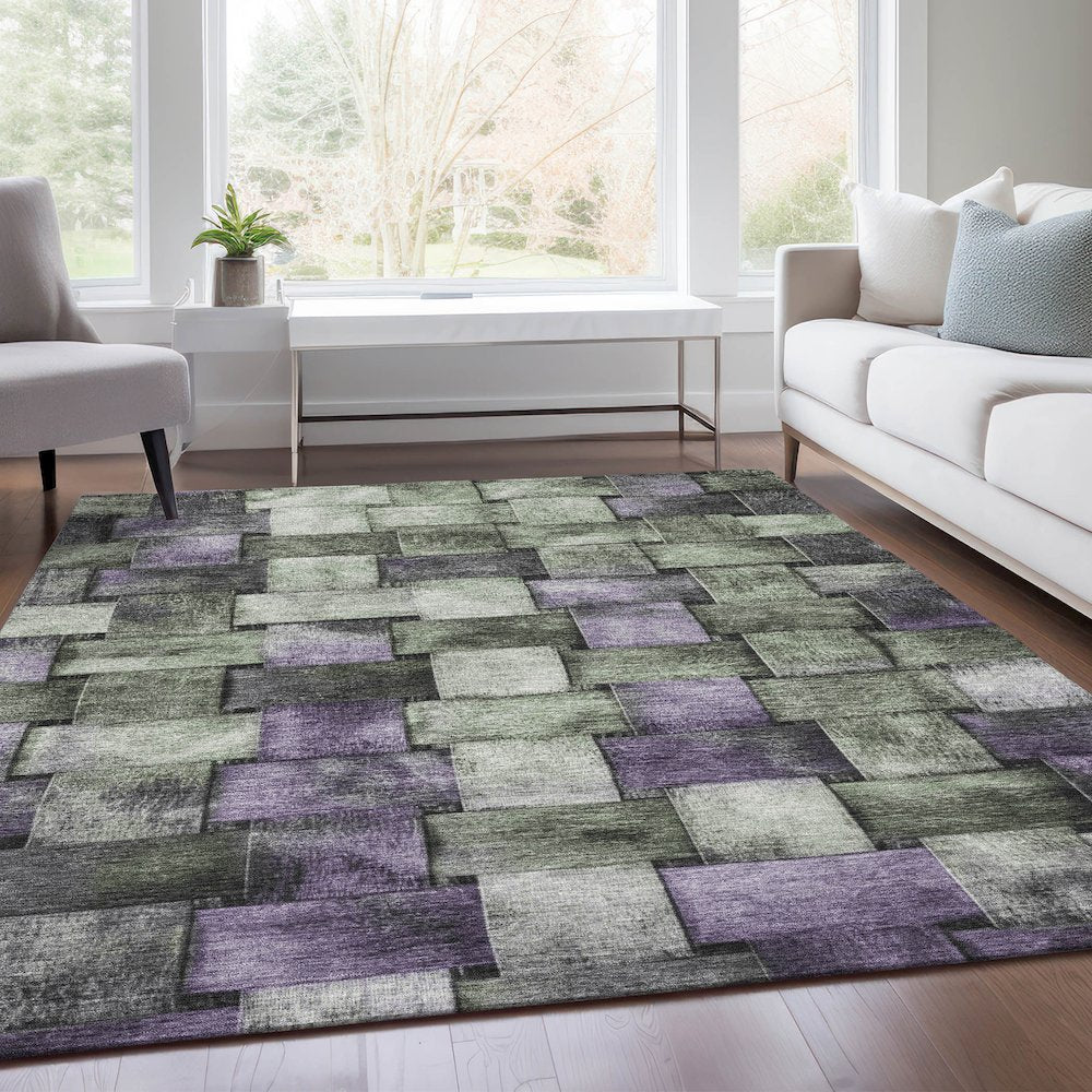 Machine Washable Indoor/Outdoor Chantille Sage 2'6" x 3'10" Rug
