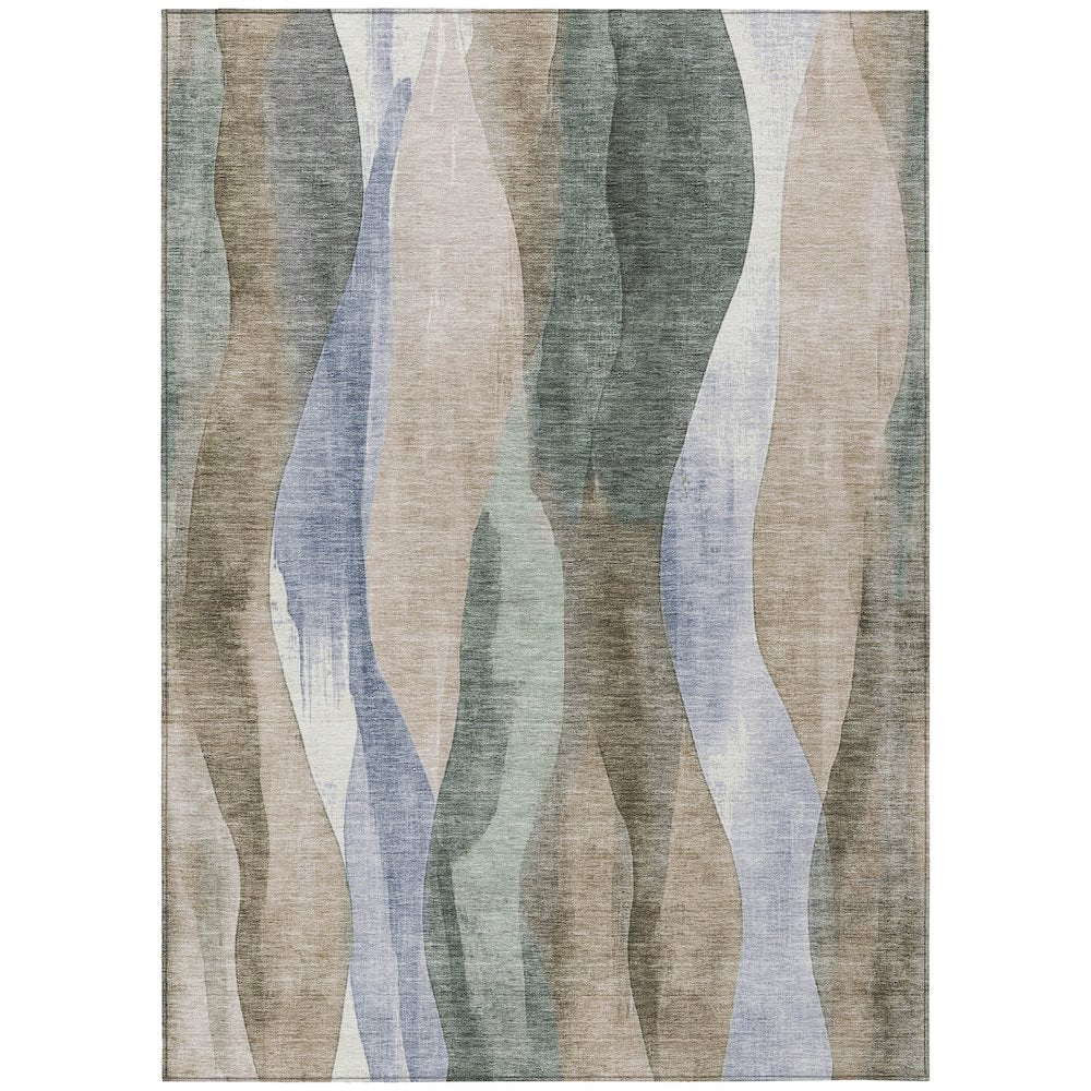 Machine Washable Indoor/Outdoor Chantille Beige 2'6" x 3'10" Rug