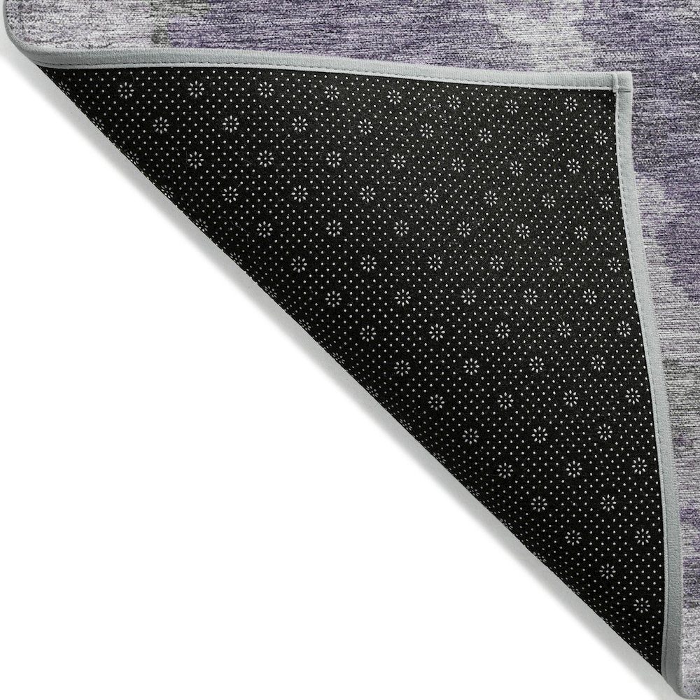 Machine Washable Indoor/Outdoor Chantille Purple 1'8" x 2'6" Rug