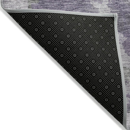Machine Washable Indoor/Outdoor Chantille Purple 1'8" x 2'6" Rug