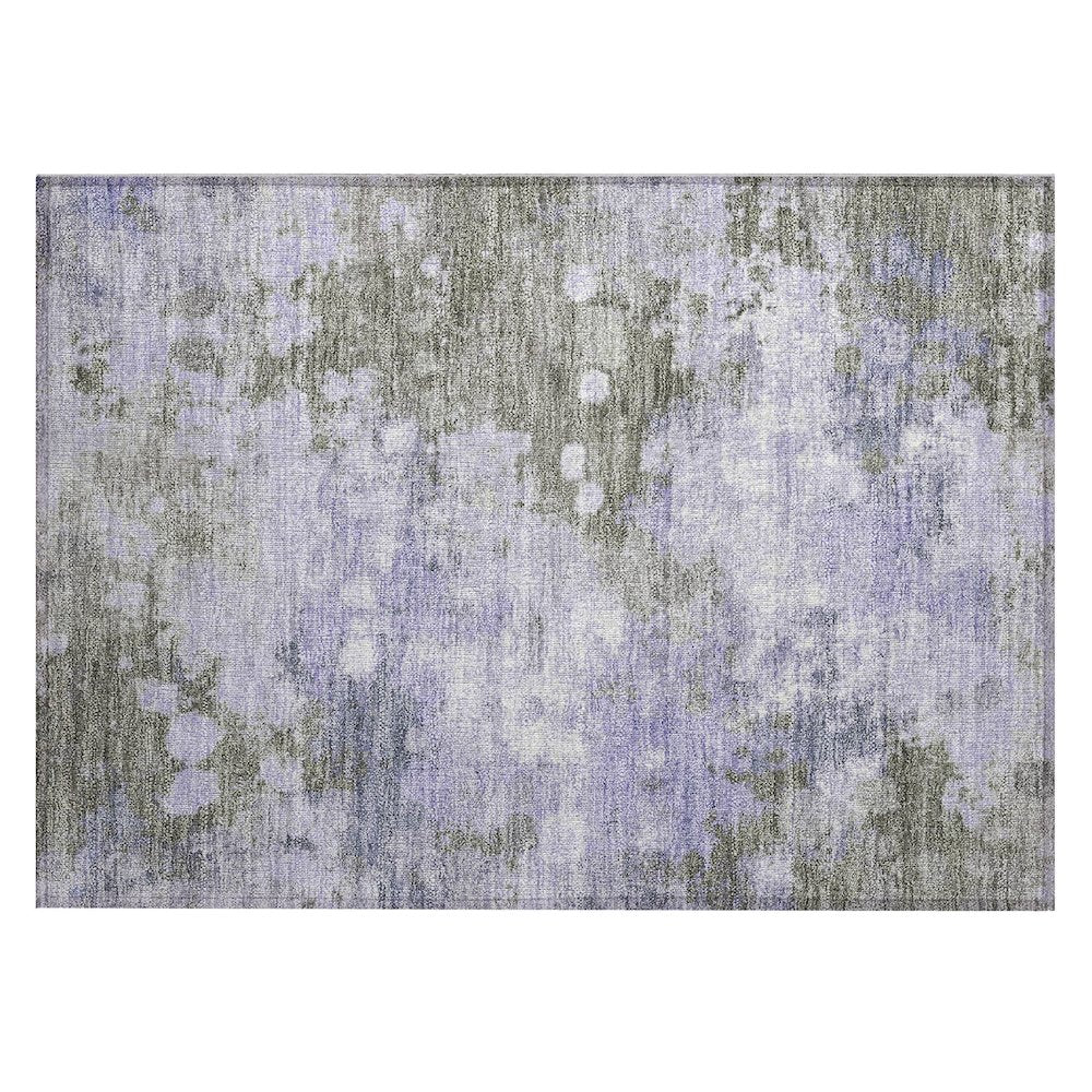 Machine Washable Indoor/Outdoor Chantille Lavender 1'8" x 2'6" Rug