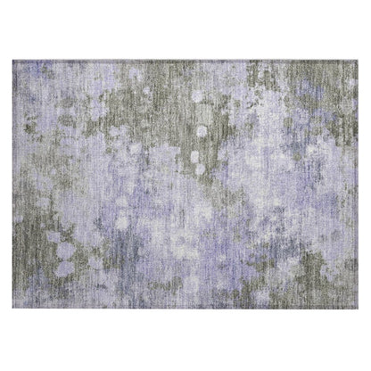 Machine Washable Indoor/Outdoor Chantille Lavender 1'8" x 2'6" Rug