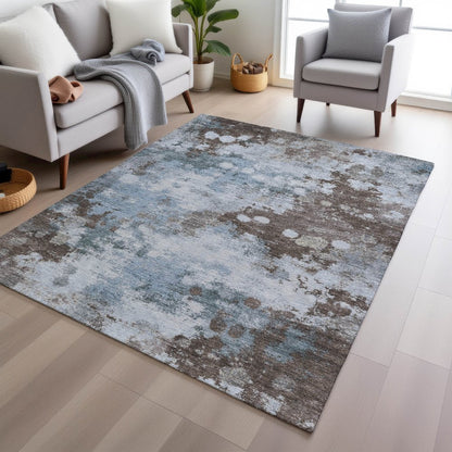 Machine Washable Indoor/Outdoor Chantille Sky 2'6" x 3'10" Rug