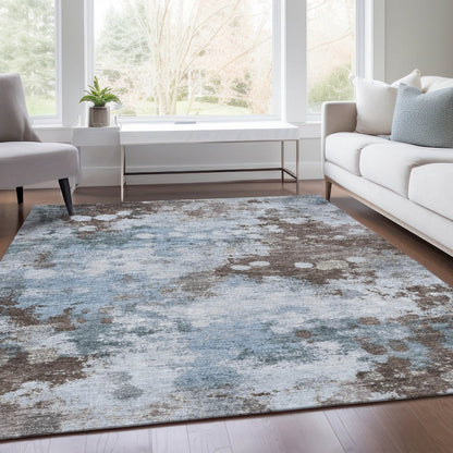 Machine Washable Indoor/Outdoor Chantille Sky 2'6" x 3'10" Rug