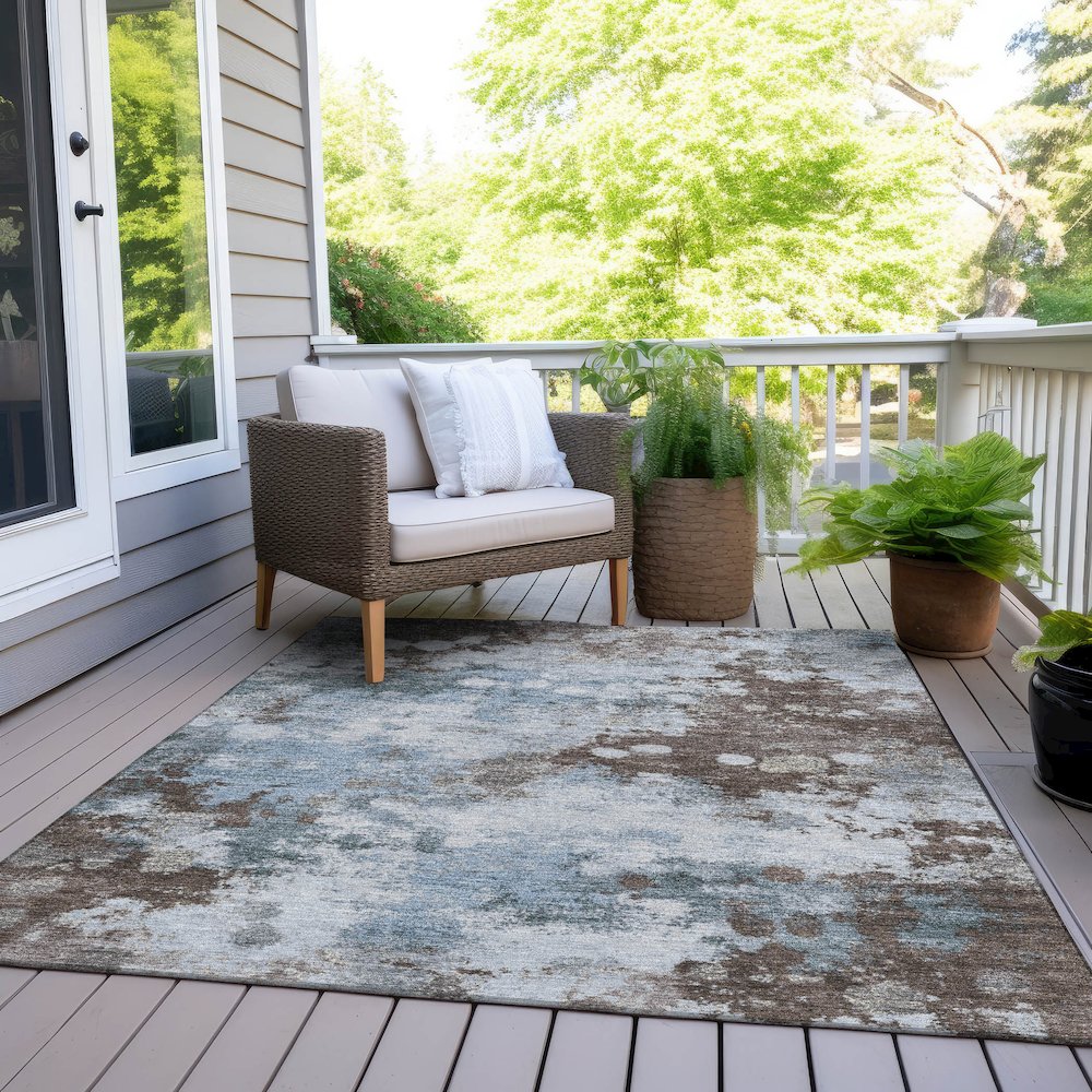 Machine Washable Indoor/Outdoor Chantille Sky 2'6" x 3'10" Rug