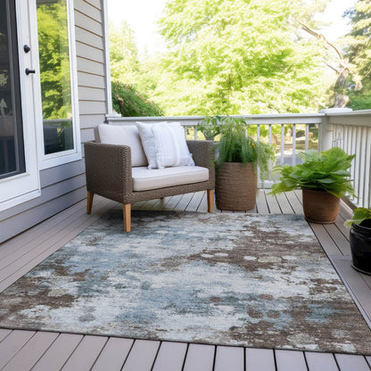 Machine Washable Indoor/Outdoor Chantille Sky 2'6" x 3'10" Rug