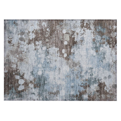 Machine Washable Indoor/Outdoor Chantille Sky 1'8" x 2'6" Rug