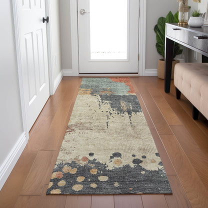 Machine Washable Indoor/Outdoor Chantille Paprika 2'3" x 7'6" Runner Rug