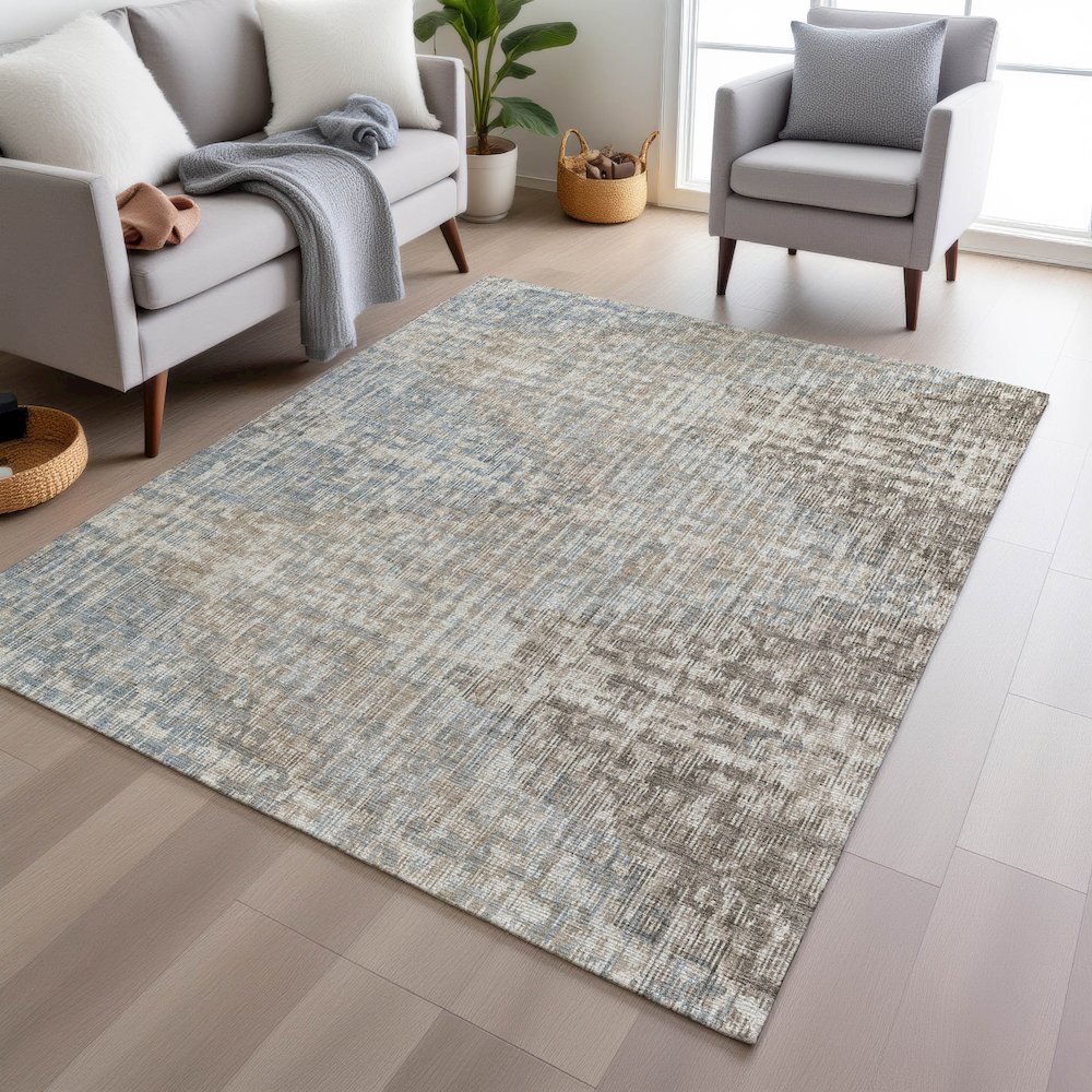 Machine Washable Indoor/Outdoor Chantille Putty 2'6" x 3'10" Rug