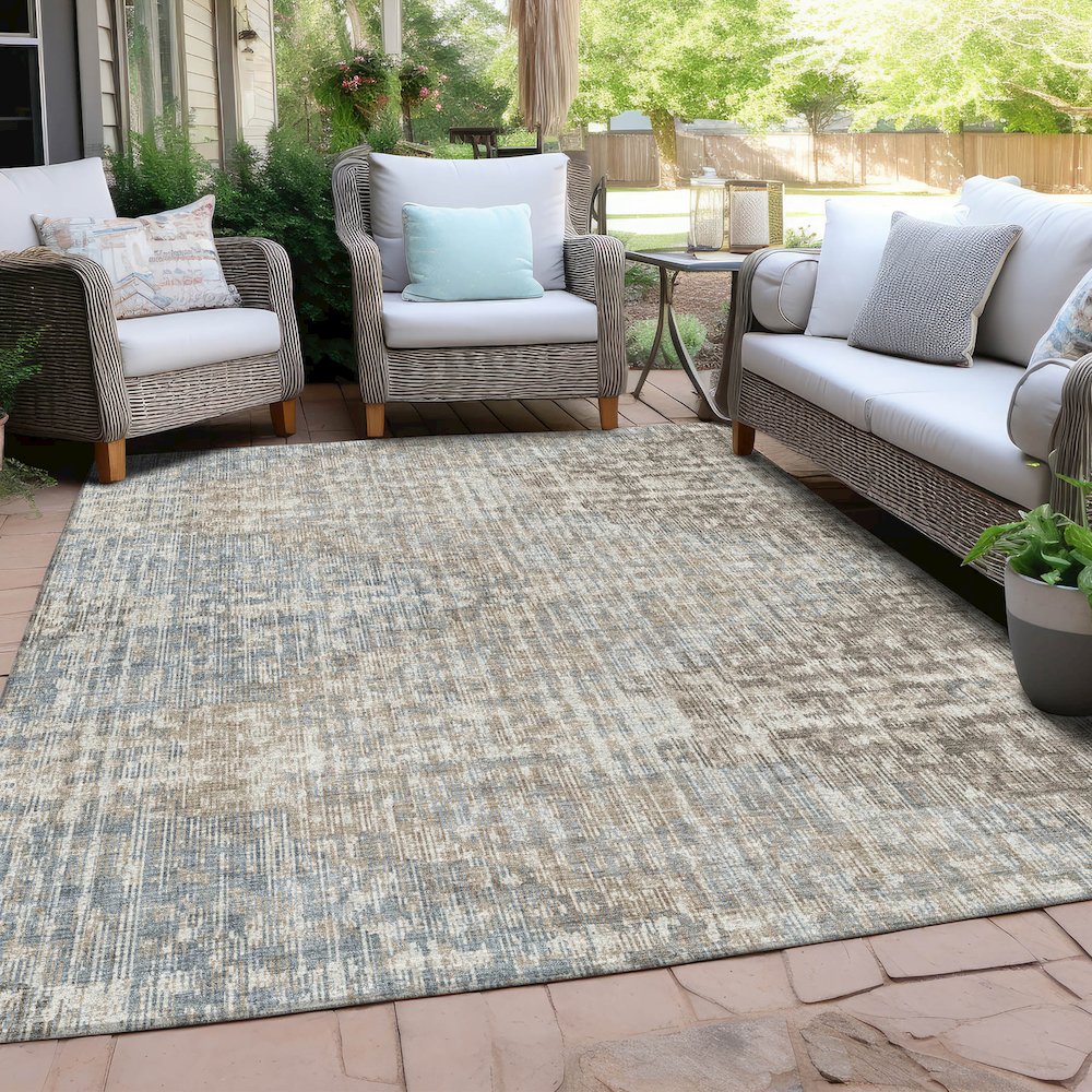 Machine Washable Indoor/Outdoor Chantille Putty 2'6" x 3'10" Rug