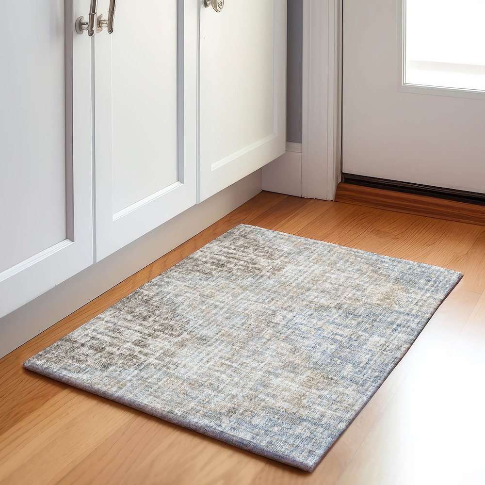Machine Washable Indoor/Outdoor Chantille Putty 1'8" x 2'6" Rug
