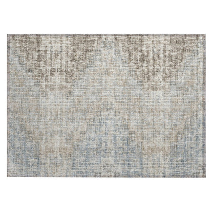 Machine Washable Indoor/Outdoor Chantille Putty 1'8" x 2'6" Rug