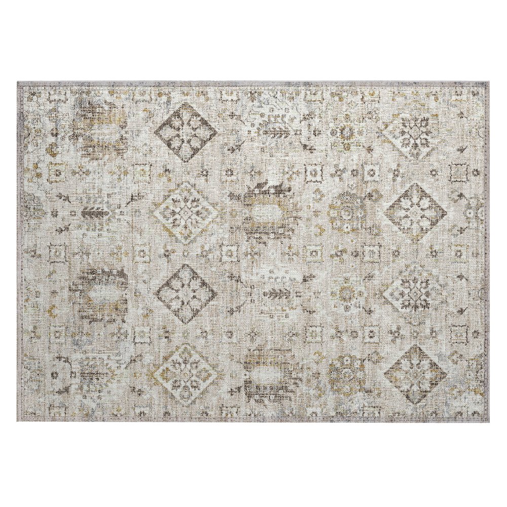 Machine Washable Indoor/Outdoor Chantille Linen 1'8" x 2'6" Rug