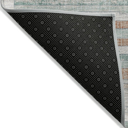 Machine Washable Indoor/Outdoor Chantille Linen 1'8" x 2'6" Rug