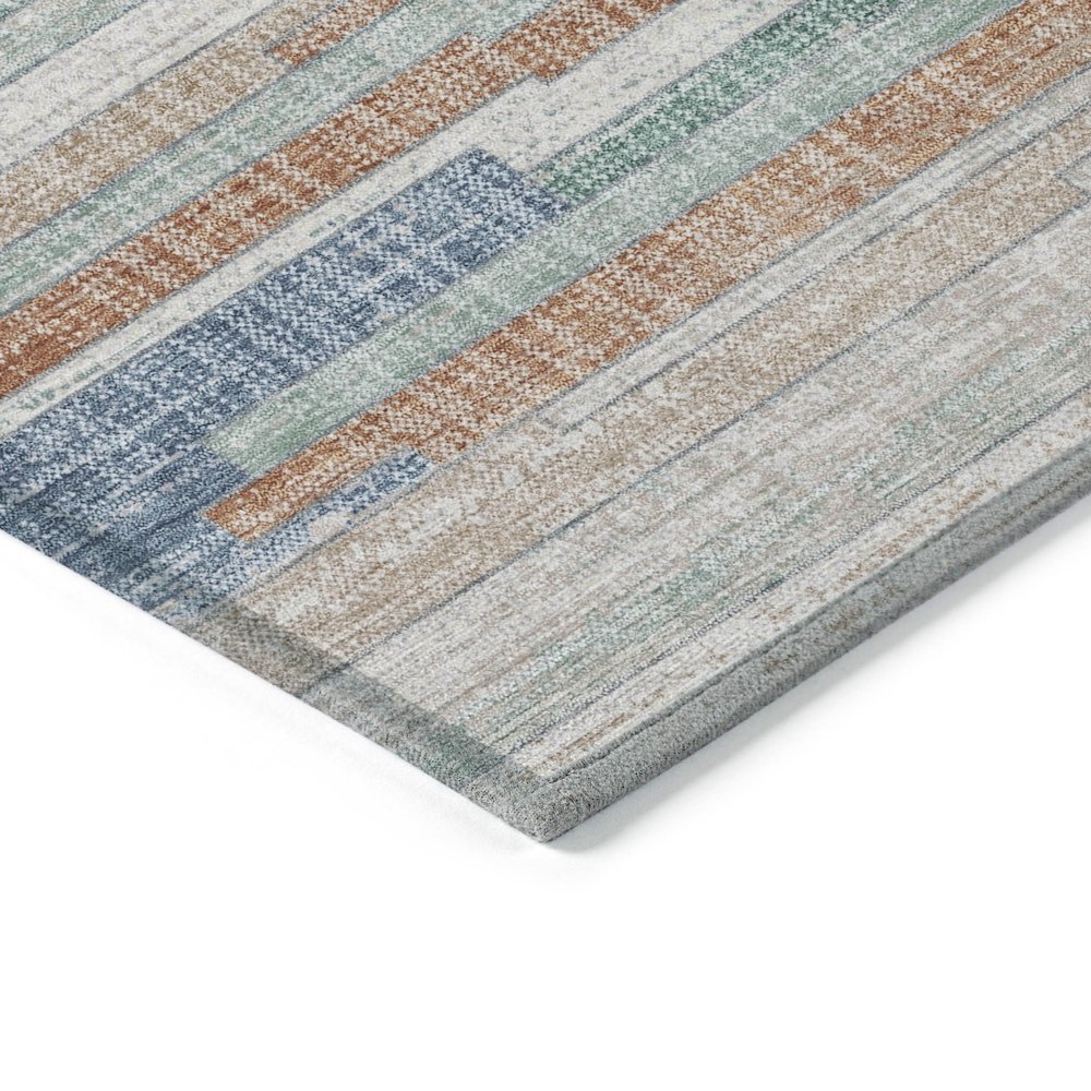 Machine Washable Indoor/Outdoor Chantille Linen 1'8" x 2'6" Rug