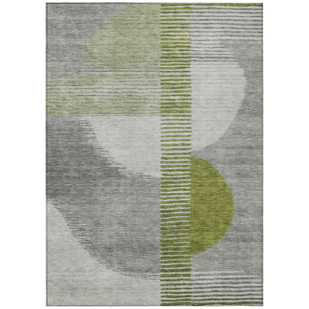 Machine Washable Indoor/Outdoor Chantille Olive 2'6" x 3'10" Rug