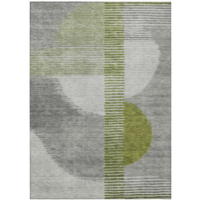 Machine Washable Indoor/Outdoor Chantille Olive 2'6" x 3'10" Rug