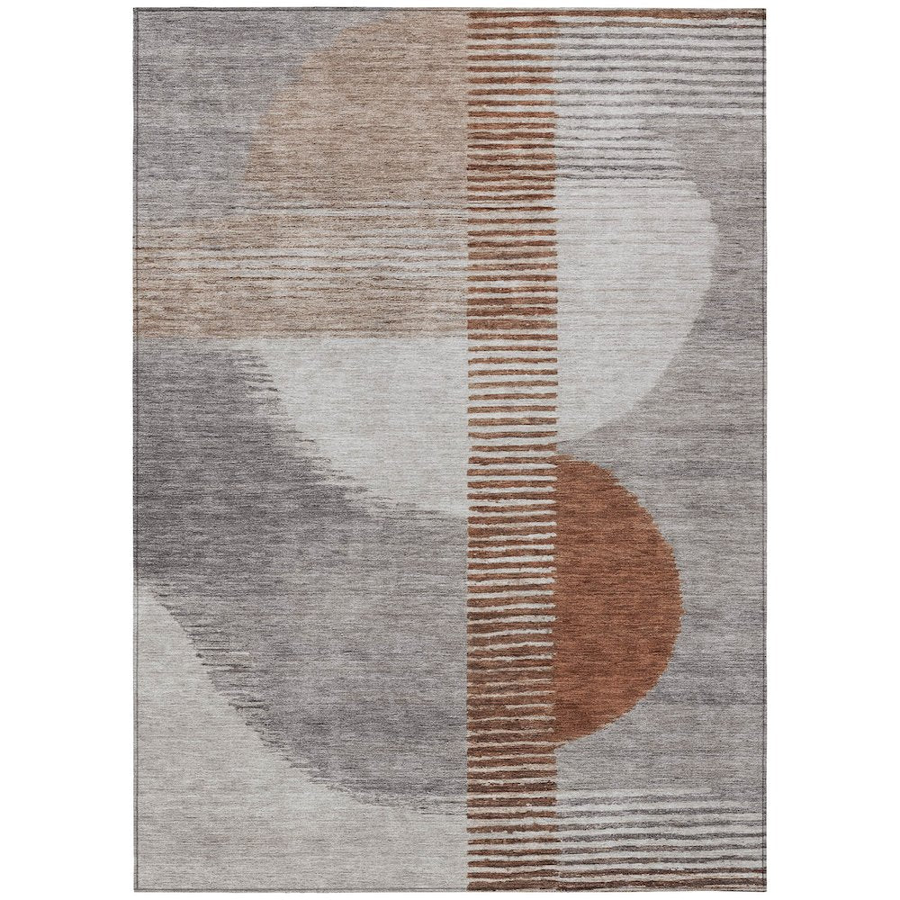 Machine Washable Indoor/Outdoor Chantille Taupe 2'6" x 3'10" Rug