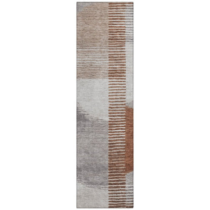 Machine Washable Indoor/Outdoor Chantille Taupe 2'3" x 7'6" Runner Rug