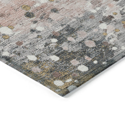 Machine Washable Indoor/Outdoor Chantille Salmon 1'8" x 2'6" Rug