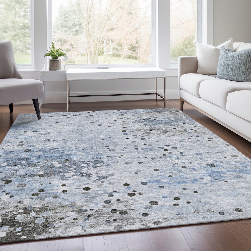 Machine Washable Indoor/Outdoor Chantille Sky 2'6" x 3'10" Rug