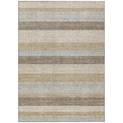 Machine Washable Indoor/Outdoor Chantille Beige 2'6" x 3'10" Rug