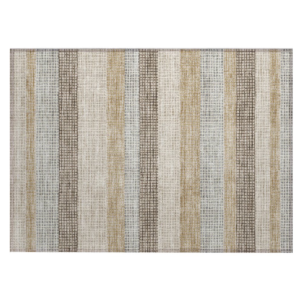 Machine Washable Indoor/Outdoor Chantille Beige 1'8" x 2'6" Rug