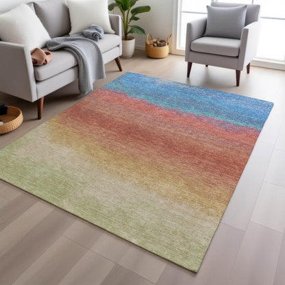 Machine Washable Indoor/Outdoor Chantille Coral 2'6" x 3'10" Rug
