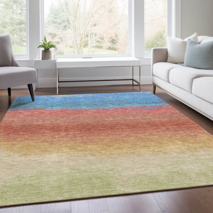 Machine Washable Indoor/Outdoor Chantille Coral 2'6" x 3'10" Rug