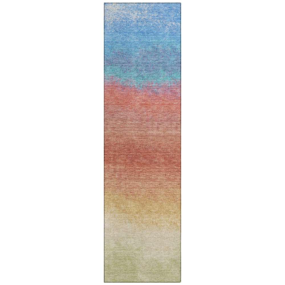 Machine Washable Indoor/Outdoor Chantille Coral 2'3" x 7'6" Runner Rug