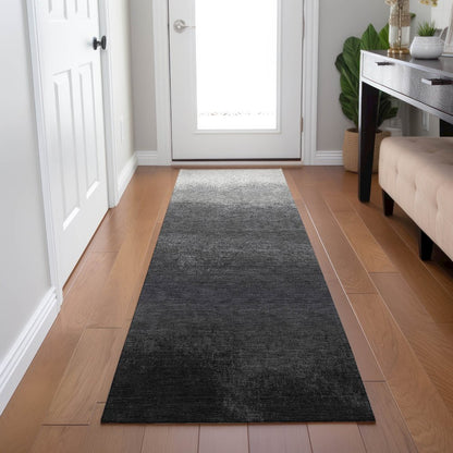 Machine Washable Indoor/Outdoor Chantille Gray 2'3" x 7'6" Runner Rug