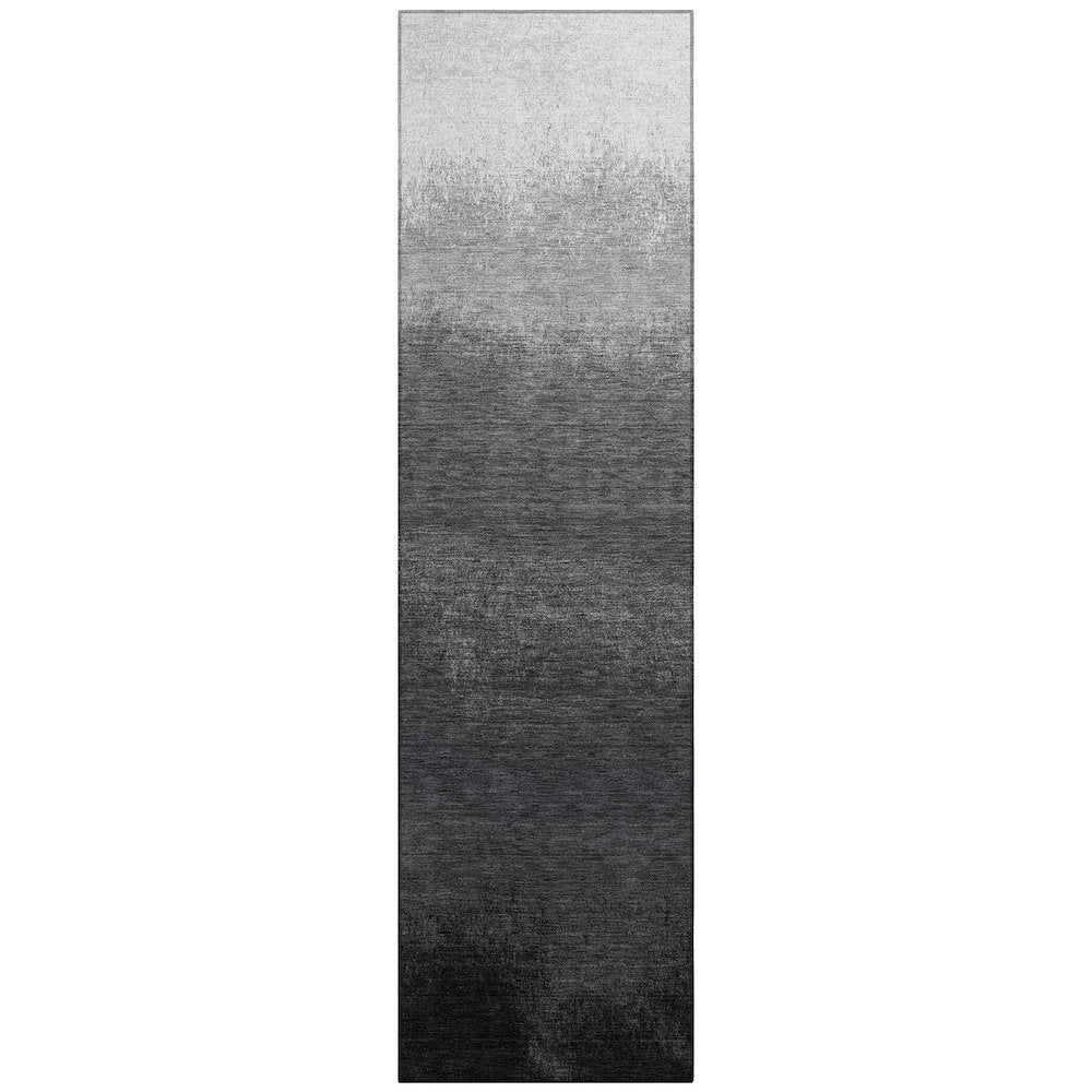 Machine Washable Indoor/Outdoor Chantille Gray 2'3" x 7'6" Runner Rug