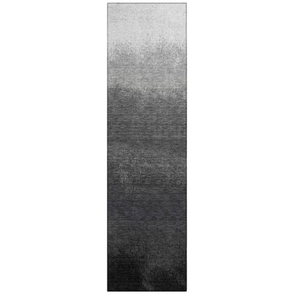 Machine Washable Indoor/Outdoor Chantille Gray 2'3" x 7'6" Runner Rug