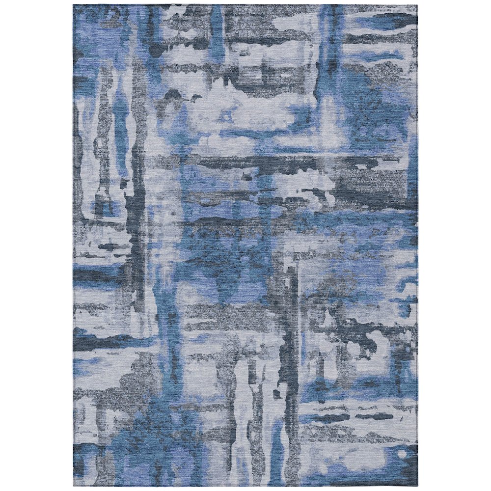 Machine Washable Indoor/Outdoor Chantille ACN2015 Blue 2'6" x 3'10" Rug