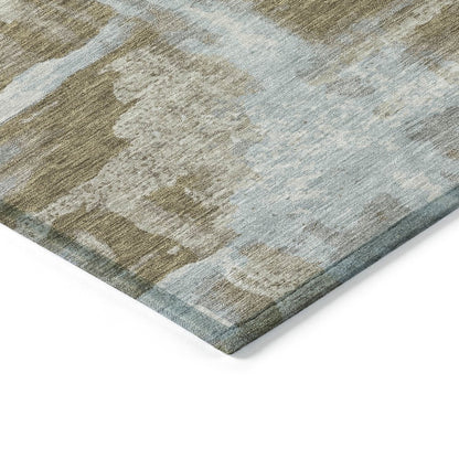 Machine Washable Indoor/Outdoor Chantille ACN2015 Brown 1'8" x 2'6" Rug