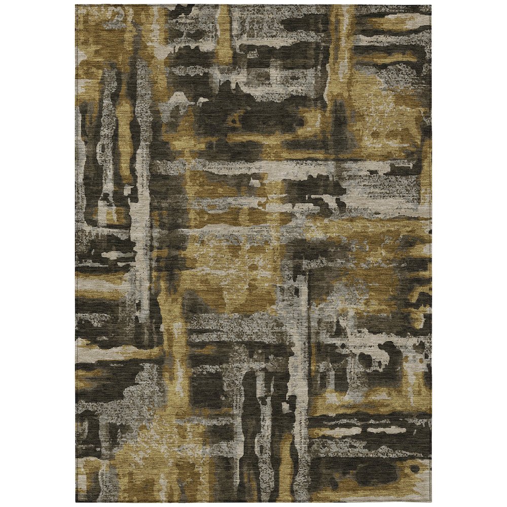 Machine Washable Indoor/Outdoor Chantille ACN2015 Coffee 2'6" x 3'10" Rug