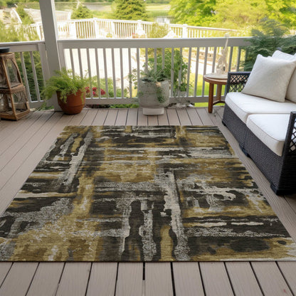 Machine Washable Indoor/Outdoor Chantille ACN2015 Coffee 2'6" x 3'10" Rug