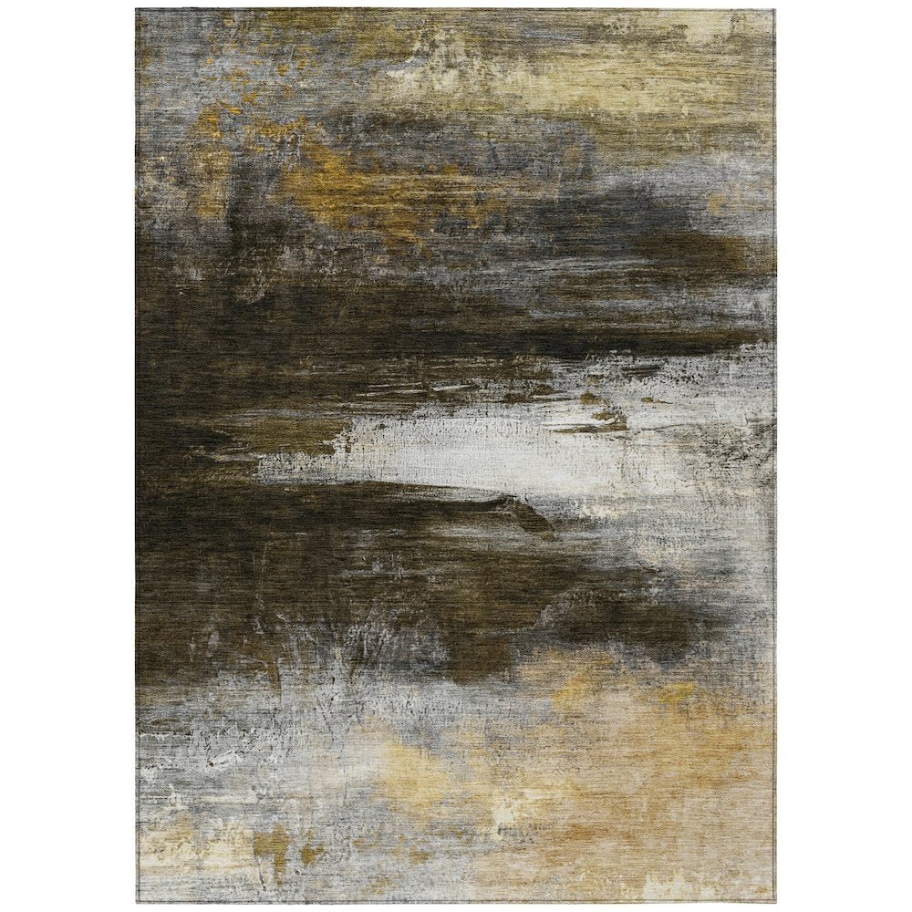 Machine Washable Indoor/Outdoor Chantille ACN2016 Chocolate 2'6" x 3'10" Rug