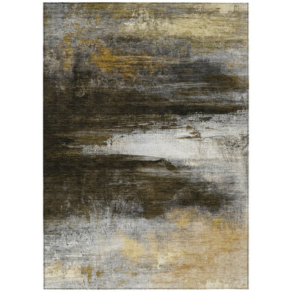 Machine Washable Indoor/Outdoor Chantille ACN2016 Chocolate 2'6" x 3'10" Rug