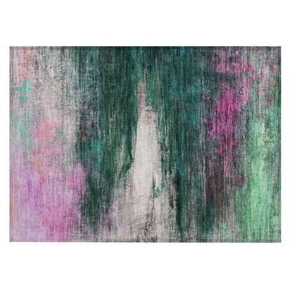 Machine Washable Indoor/Outdoor Chantille ACN2016 Green 1'8" x 2'6" Rug