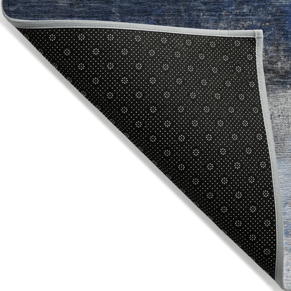 Machine Washable Indoor/Outdoor Chantille ACN2016 Navy 1'8" x 2'6" Rug