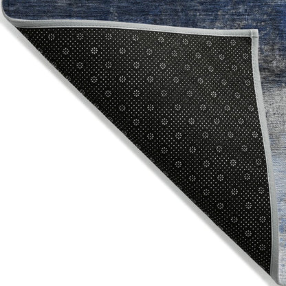 Machine Washable Indoor/Outdoor Chantille ACN2016 Navy 1'8" x 2'6" Rug