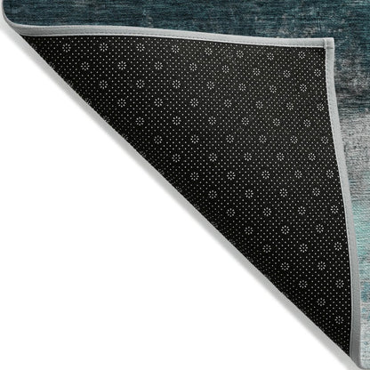 Machine Washable Indoor/Outdoor Chantille ACN2016 Teal 1'8" x 2'6" Rug
