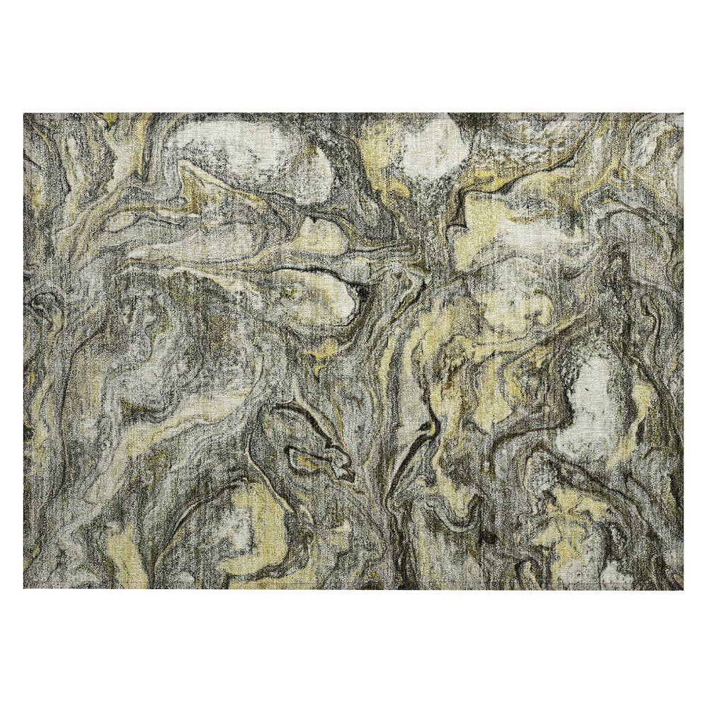 Machine Washable Indoor/Outdoor Chantille ACN2017 Pewter 1'8" x 2'6" Rug