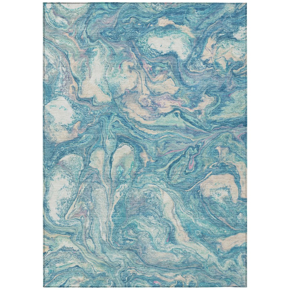 Machine Washable Indoor/Outdoor Chantille ACN2017 Teal 2'6" x 3'10" Rug
