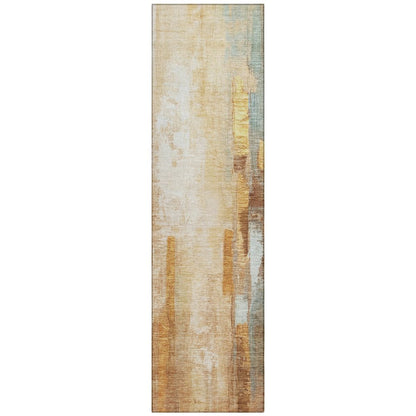 Machine Washable Indoor/Outdoor Chantille ACN2020 Copper 2'3" x 7'6" Runner Rug