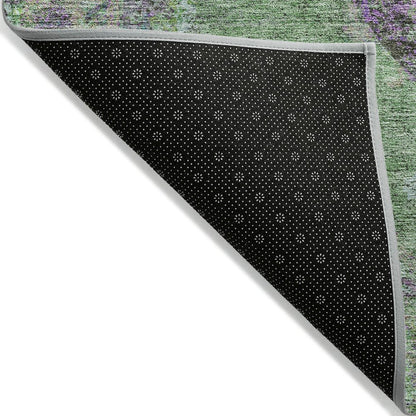 Machine Washable Indoor/Outdoor Chantille ACN2021 Lime 1'8" x 2'6" Rug