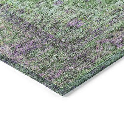 Machine Washable Indoor/Outdoor Chantille ACN2021 Lime 1'8" x 2'6" Rug
