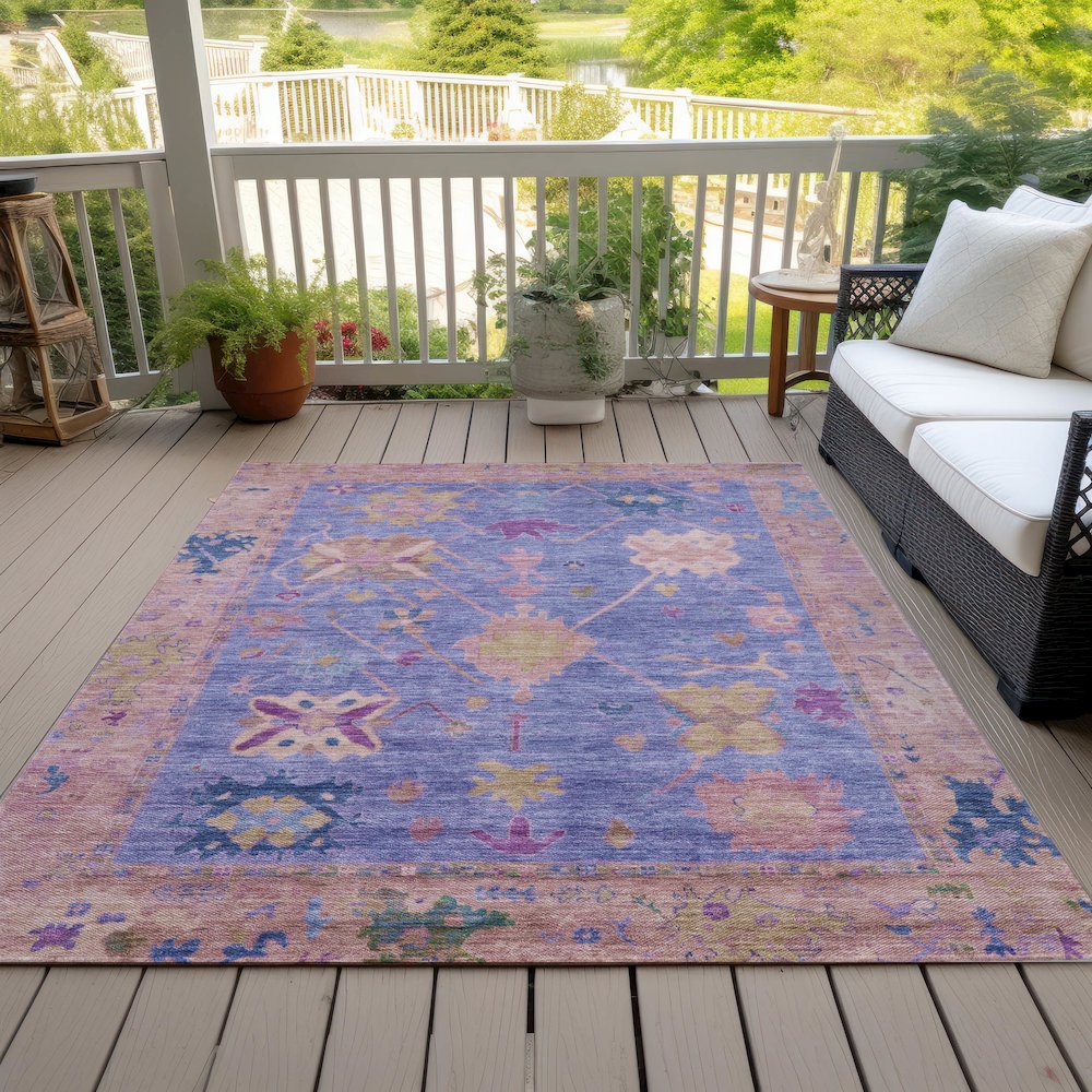 Machine Washable Indoor/Outdoor Chantille ACN2025 Purple 2'6" x 3'10" Rug